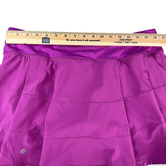 Lululemon Pace Rival Mid Rise Skirt Skort in Vivid Plum Size 10 TALL Golf Tennis - Picture 8 of 9